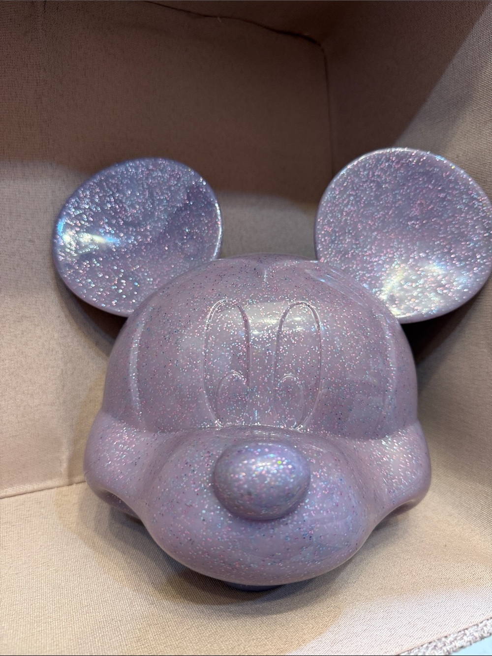 Loungefly Glitter Mickey Mouse Crossbody Bag in Lavender Pink